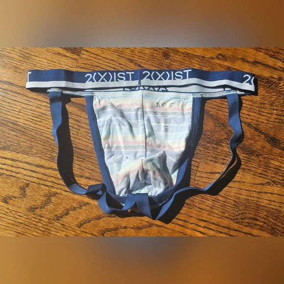 2xist Striped Cotton Stretch Jockstrap Sizes S, M, L, XL - NEW! Never Worn - Picture 2 of 3